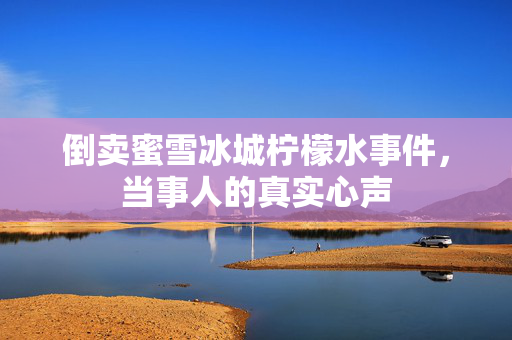倒卖蜜雪冰城柠檬水事件，当事人的真实心声