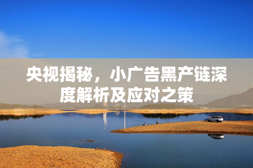 央视揭秘，小广告黑产链深度解析及应对之策