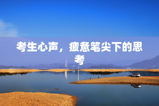 考生心声，疲惫笔尖下的思考