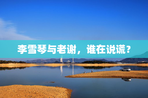 李雪琴与老谢，谁在说谎？