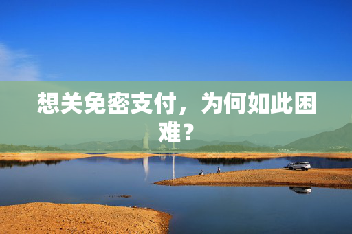 想关免密支付，为何如此困难？