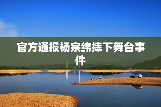 官方通报杨宗纬摔下舞台事件