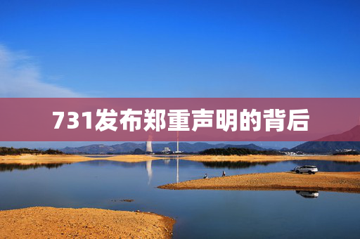 731发布郑重声明的背后