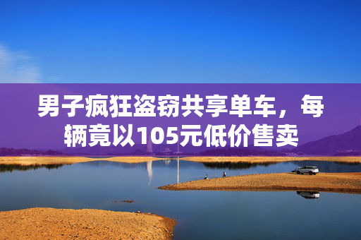 男子疯狂盗窃共享单车，每辆竟以105元低价售卖